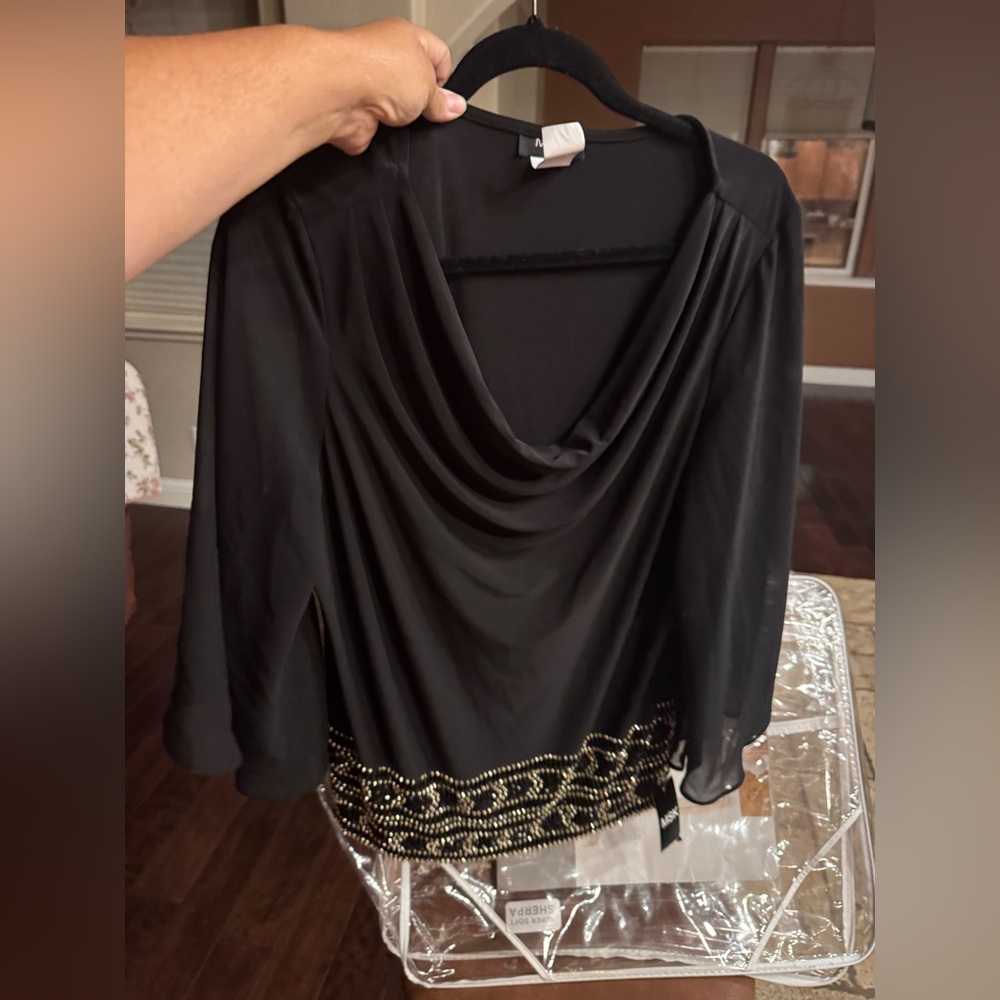 MSK
Plus Size Embellished Chiffon Blouse XXL New